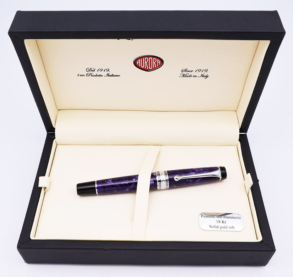 Aurora Optima LE (70/88) Fountain Pen - Nebulosa Purple Auroloide